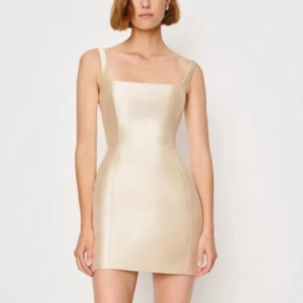 Reformation Cream Square-Neck Mini Dress - Picture 2 of 14